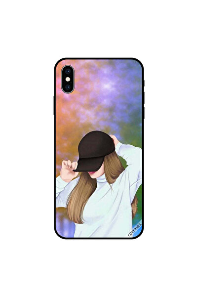 Covernex غطاء حماية لهاتف iPhone X عليه صورة "ترتدي قبعة سوداء"