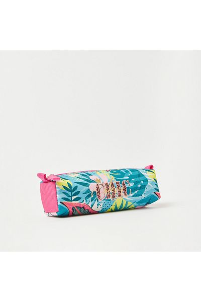 Juniors Printed Square Pencil Case with Zip Closure
