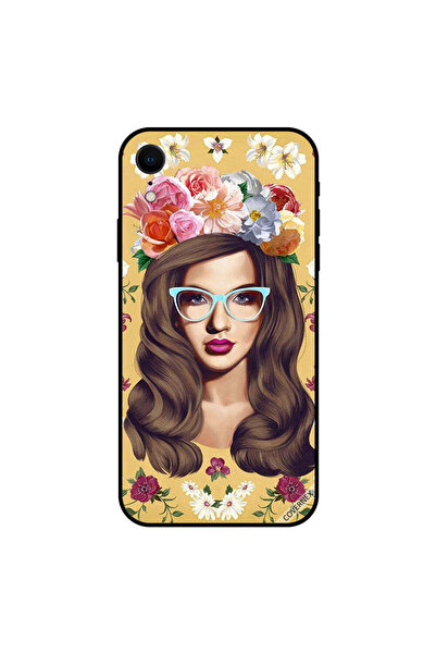 Covernex غطاء حماية iPhone XR بتصميم فتاة أنيقة مزينة بالزهور