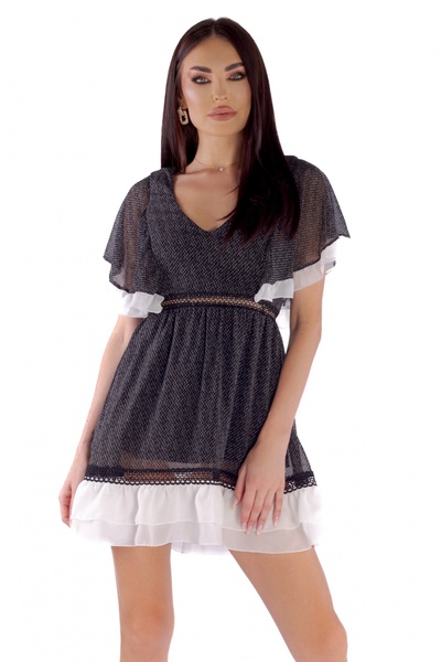 Atmosphere Fashion Rochie neagră pentru păpușă, confecționată din voal
