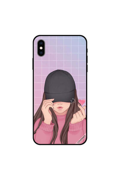 Covernex غطاء حماية لهاتف iPhone XS MAX بطبعة قبعة سوداء من Snap Love Girl