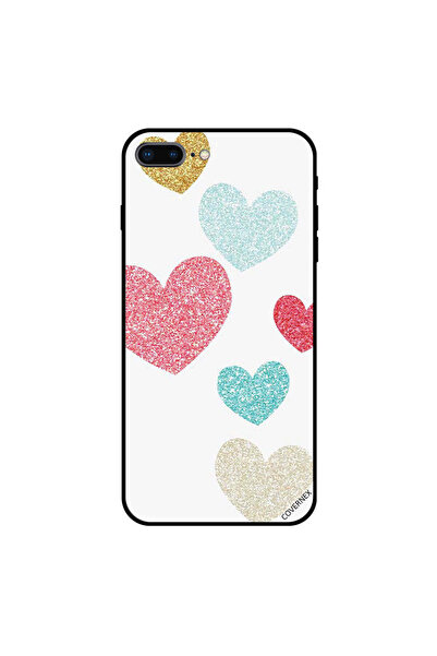 Covernex غطاء حماية آيفون 7 بلس متعدد الألوان بقلوب لامعة
