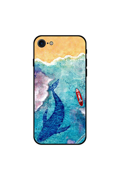 Covernex غطاء حماية لجهاز iPhone 7 بطبعة حوت وراكب أمواج