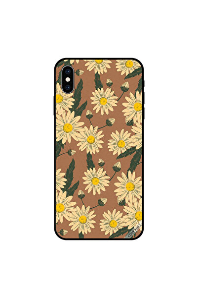 Covernex غطاء حماية لجهاز iPhone XS MAX بنقشة عباد الشمس باللون الأبيض