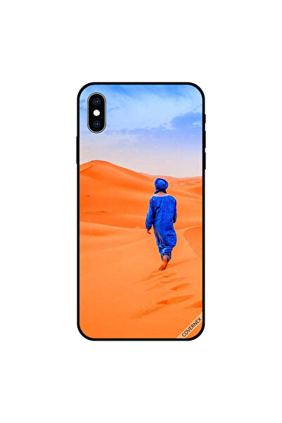 Covernex غطاء حماية لهاتف iPhone XS MAX بتصميم فتى يرتدي فستانًا أزرق ويمشي ع...