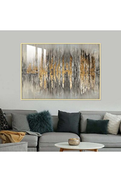 SND لوحة جدارية خشبية فاخرة مع برواز ذهبي و طبقة من الاكرليك الشفاف