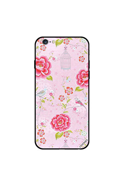 Covernex غطاء حماية لجهاز iPhone 6s بطبعة زهور وطيور وردية