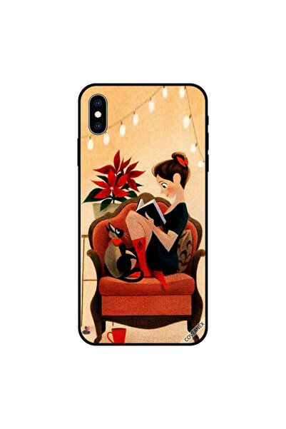 Covernex غطاء حماية لهاتف iPhone XS MAX بطبعة فتاة تقرأ