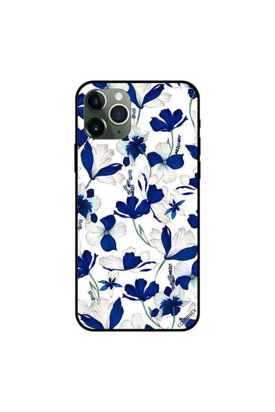 Covernex غطاء حماية لجهاز iPhone 11 Pro Max بنقشة زهور زرقاء وبيضاء