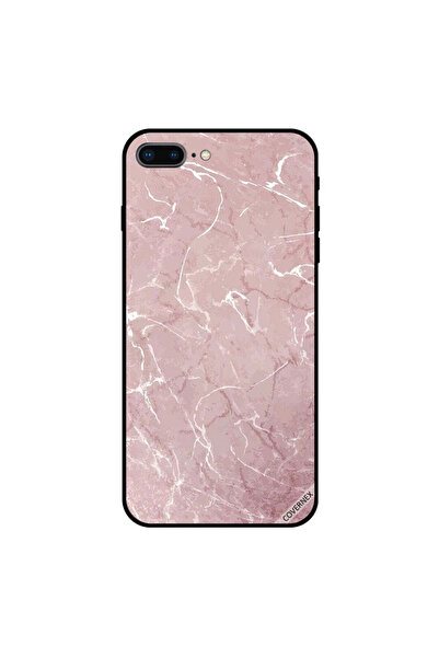 Covernex غطاء حماية لجهاز iPhone 7 Plus بنمط رخامي وردي وبني