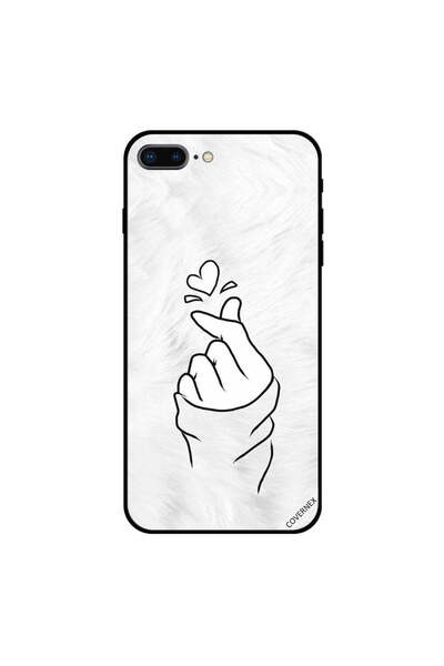 Covernex غطاء حماية لهاتف iPhone 7 Plus Snap Love أبيض وأسود
