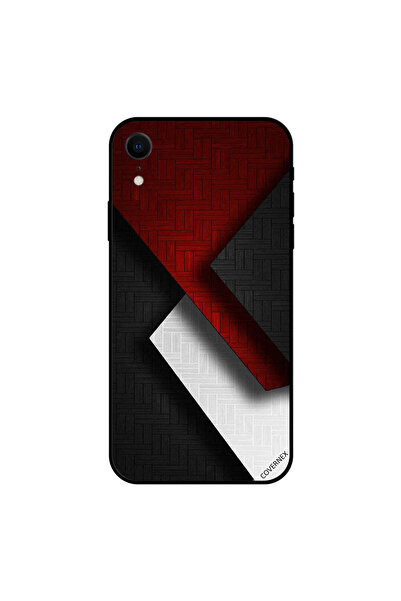 Covernex غطاء حماية iPhone XR بنقشة أحمر وأبيض وأسود