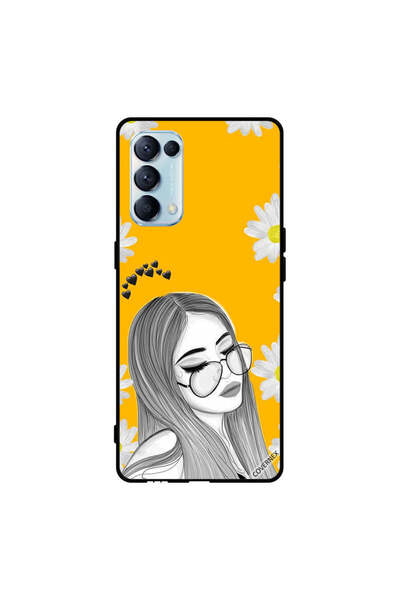 Covernex غطاء حماية لهاتف Oppo Reno5 Pro 5G - فتاة تحب خيالات النظارات