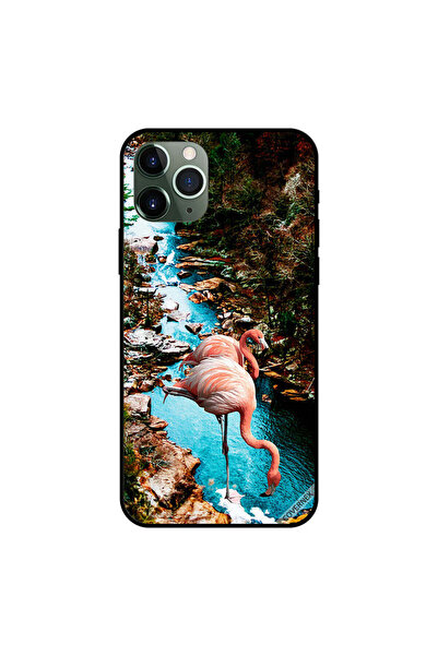 Covernex غطاء حماية لجهاز iPhone 11 Pro Max بتصميم طائر الفلامنغو ومياه الشرب
