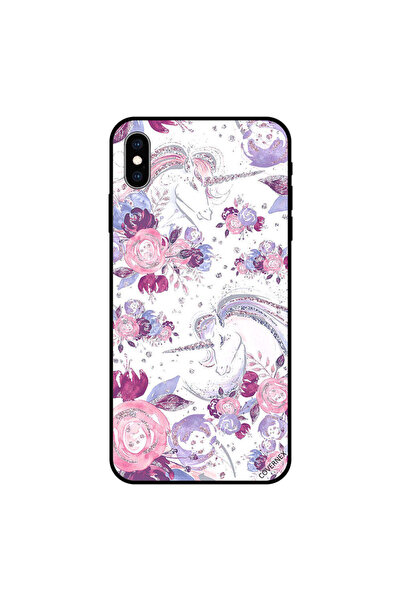Covernex غطاء حماية لجهاز iPhone XS MAX بنقشة زهور وحيد القرن