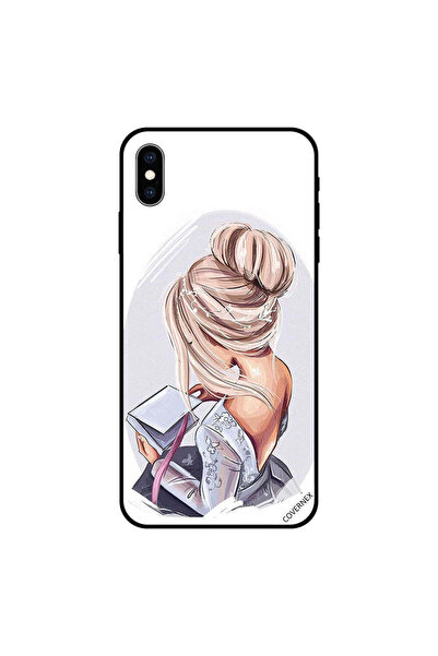 Covernex غطاء حماية iPhone X لفتاة تنظر إلى فن الكتاب