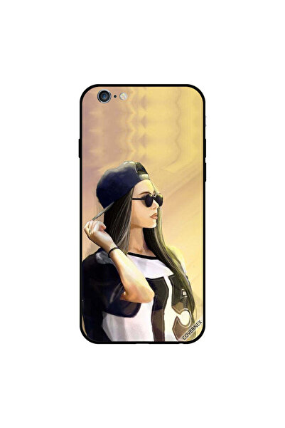 Covernex غطاء حماية لهاتف iPhone 6s Plus بطبعة فتاة لطيفة ونظارات سوداء