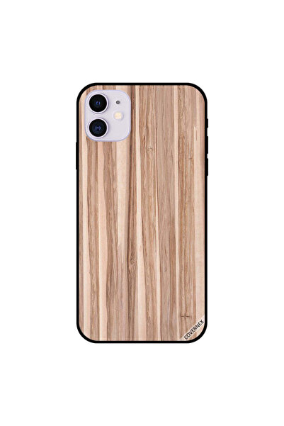 Covernex غطاء حماية لجهاز iPhone 11 بنمط خشبي بني فاتح