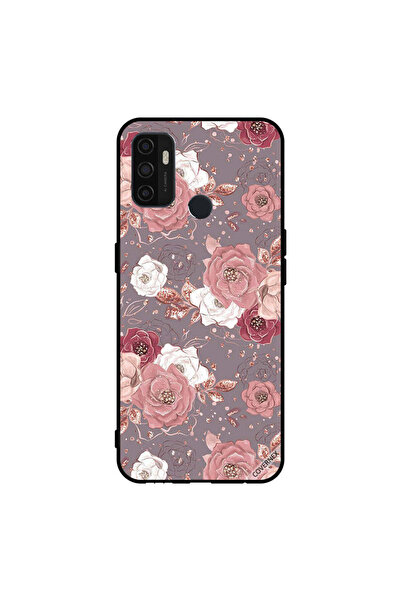 Covernex غطاء حماية لهاتف Oppo A11s/A53 5G بنقشة زهور بلون الشوكولاتة