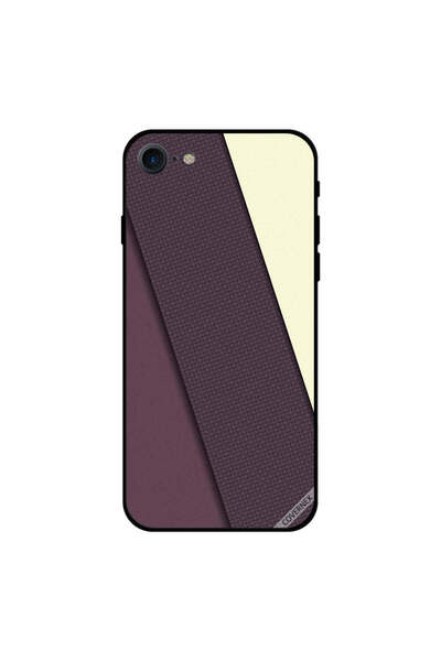 Covernex غطاء حماية لجهاز iPhone 7 بنمط مخطط باللون الأرجواني الداكن