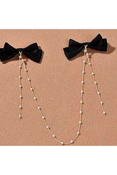 Shiklik MODA مشبك فيونكة موديل ساتان بسلسلة لؤلؤية للسيدات