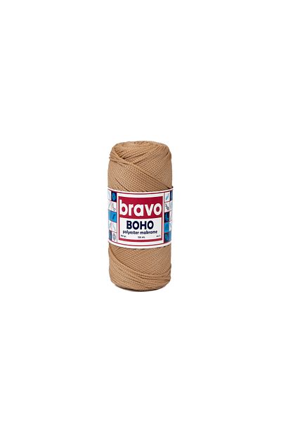 Bravo Boho Polyester Macrame Yarn 100 Gr 3 mm 32 Camel