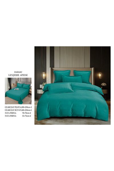 CHIRASO CHIRASO bedding set, DAMASK, Classic sheet 240x250cm, Duvet sheet 200x230cm and 4 pillowcases
