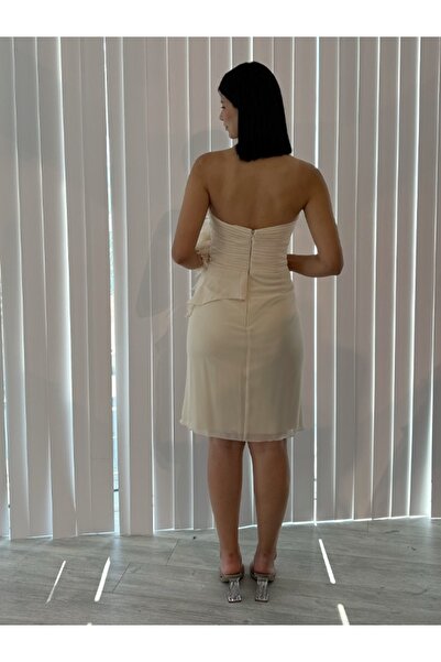 Always Dress Tüy detaylı kısa elbise