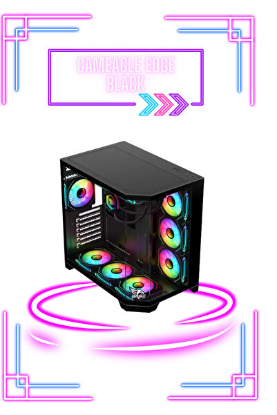 Vural Elektronik RYZEN 7 7800X3D-RTX 5060 Tİ 16 GB-32GB RAM-360 MM SIVI SOĞUTMA-EDGE AKVARYUM OYUNCU KASASI SİYAH