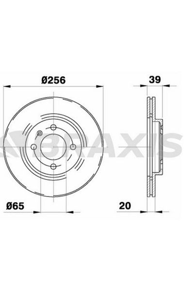 BRAXIS On brake mirror air Golf II 1.8 GTI 16V Golf III / Polo Classic 1.6 1.9 TD 91-98 Passat 1.8 16V