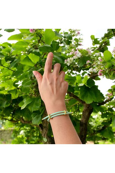 Home Tuelataki Water Green Thick Drawstring Bracelet