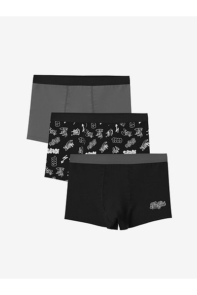 LC Waikiki New Season Printed Boy's Boxer 3-Piece - S5Fo76Z4