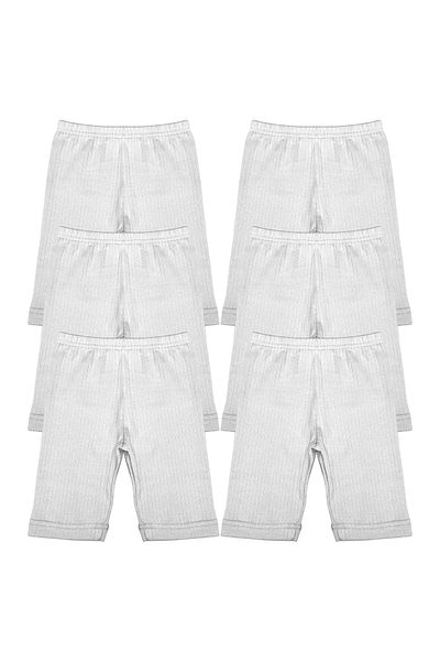TEKKAPLAN 6 Pack White Derby Girls Short Leggings