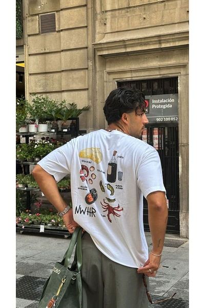 ACTIVE MODA -Men's Cotton Printed Nwhr Tshirt Oversize Large Size