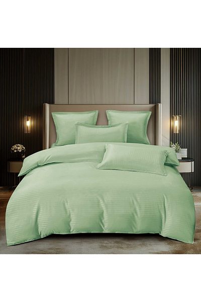 CHIRASO CHIRASO Linen, DAMASK, ELASTIC Sheet 180X200+25cm, Duvet Sheet 200x230cm and 4 Pillowcases