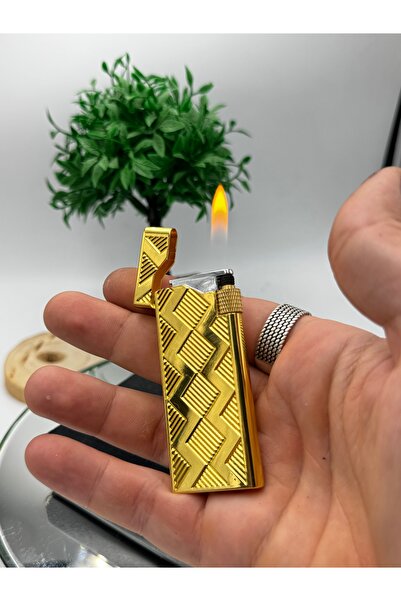 NikaŞ Gümüş Düz Işlemeli Soft Flame Metal Çakmak