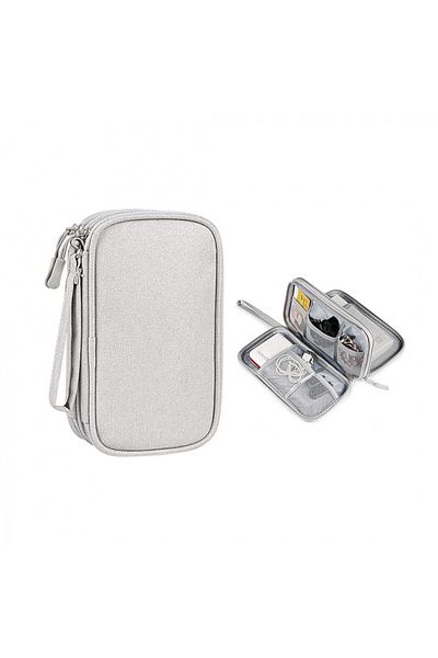 OEM Portable and Waterproof Case for Cables and Electronics, Gray