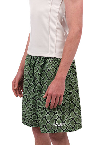 WAUER Oversize Geniş Kalıp, Yılan Desenli Şort, Premium Kumaş ve Teknik- Short 901
