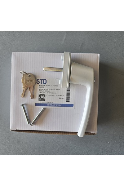 Std Tek Taraflı Kilitli Pencere Kolu Beyaz