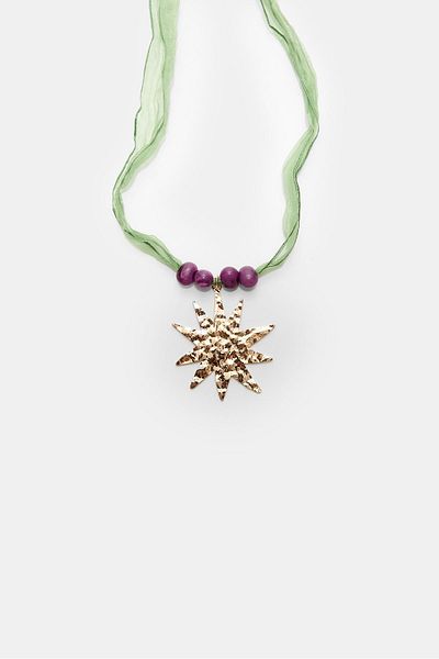 Stradivarius Fabric necklace with sun charm