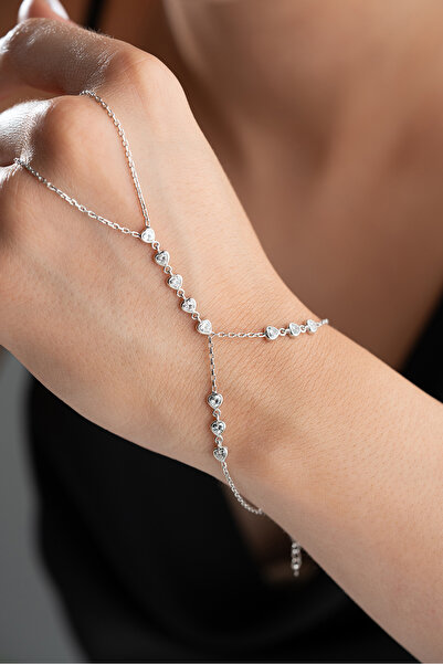 Silvano Jewelry 925 Ayar Gümüş Kalpli Taşlı Şahmeran