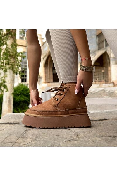 Jarrox Molly Fur Laced Lightweight Flat Poly Sole Comfortable Daily Women's Boots