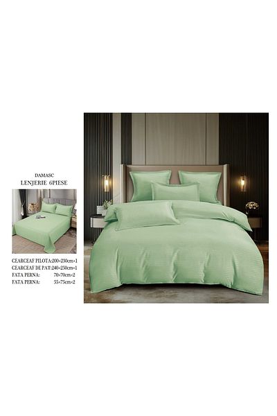 CHIRASO CHIRASO bedding set, DAMASK, Classic sheet 240x250cm, Duvet sheet 200x230cm and 4 pillowcases