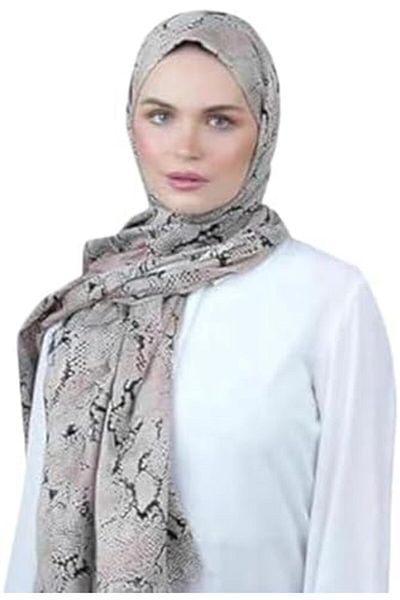 AMICA Animal Print Scarf In Pink, Standard