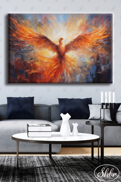 Şehber Tekli Yatay Dekoratif Kanvas Tablo Salon Yatak Odası Kafe Ofis Yağlı B...