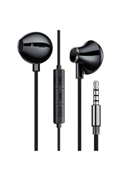 OEM Casti in ear Yaofang, 3.5 mm, bas, microfon si controller, negru