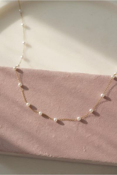 AŞIK ACCESSORIES Stainless Steel Pearl Necklace
