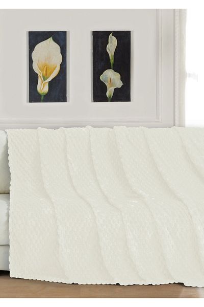 Sivalde Rabbit Hair Cream Checkerboard Seat Cover, Non-Slip Sofa Bed/Sofa Cover |   180 X 220 Cm, 1 Piece