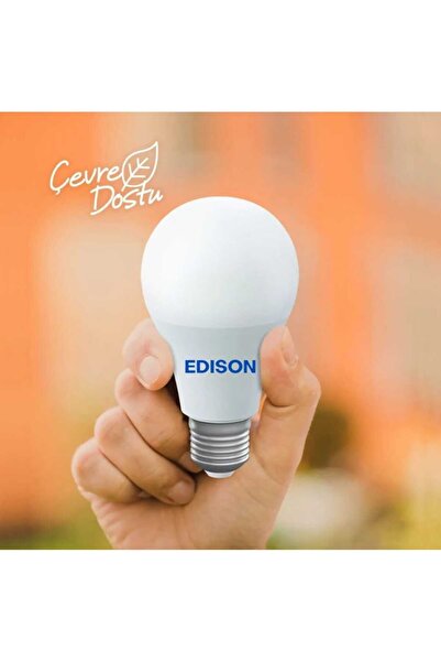 Edison Led Ampul Beyaz Renk 9 Watt Tasarruflu 2Li Paket Ampül