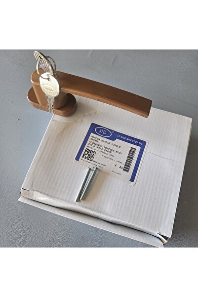 Std Tek Taraflı Kilitli Pencere Kolu Açık Kahve